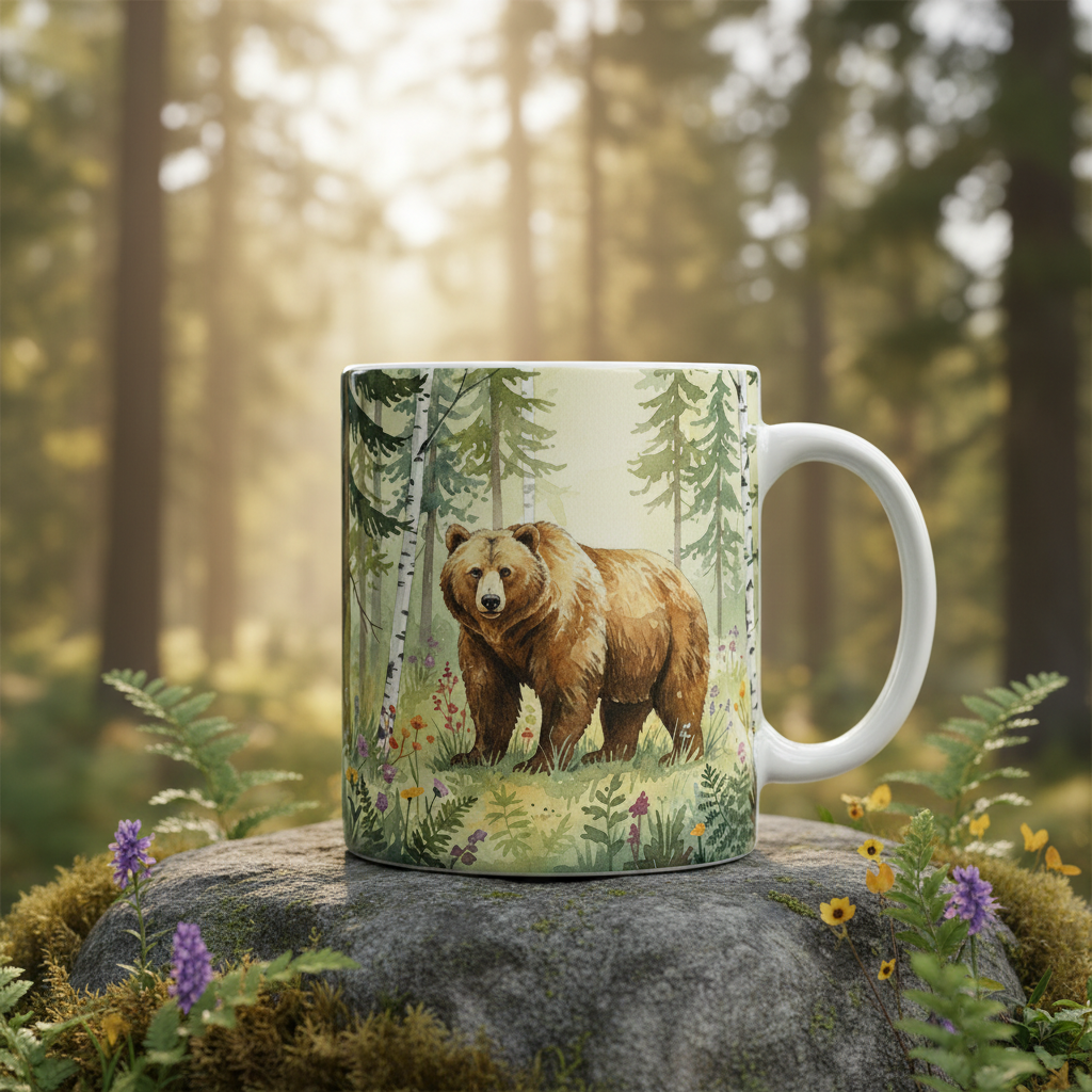 Bear Mug – Nature Setting
