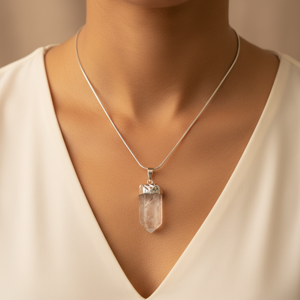 Clear Quartz Pendant Necklace | Wear Natures Wild
