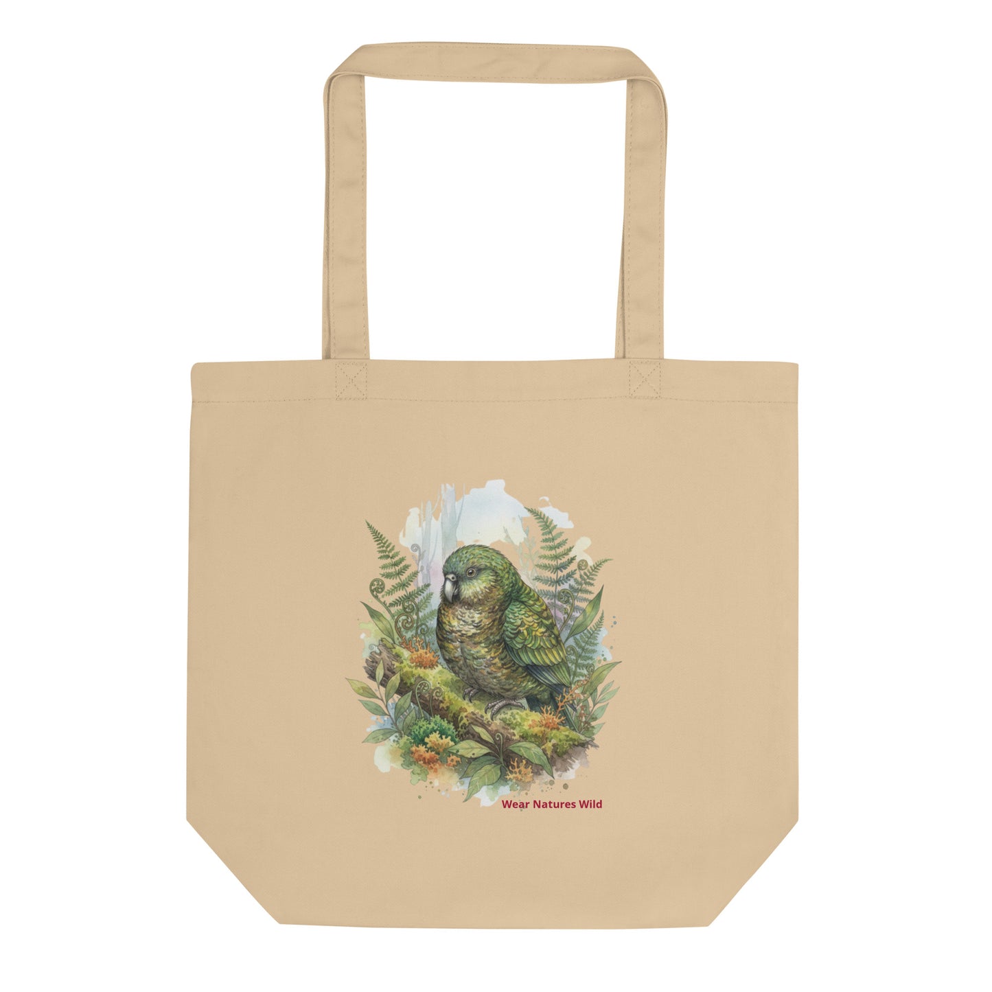 Kakapo Wildlife Tote Bag | Endangered Parrot Conservation Art Bag | Wear Nature's Wild