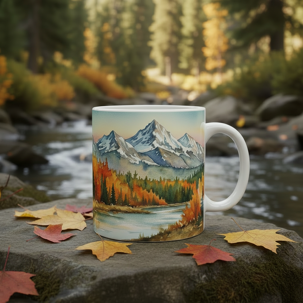 Peace in the Mountains Mug – Close Up