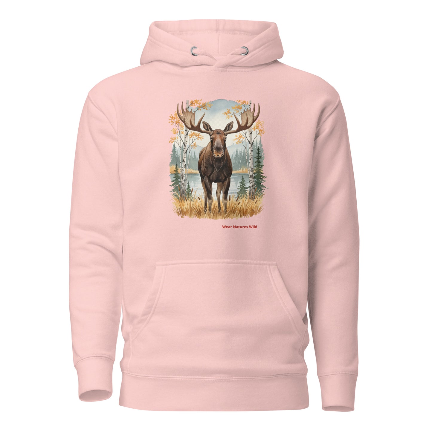 Elusive Moose Pullover Hoodie | Premium Wildlife Nature Art Apparel | Wear Nature's Wild