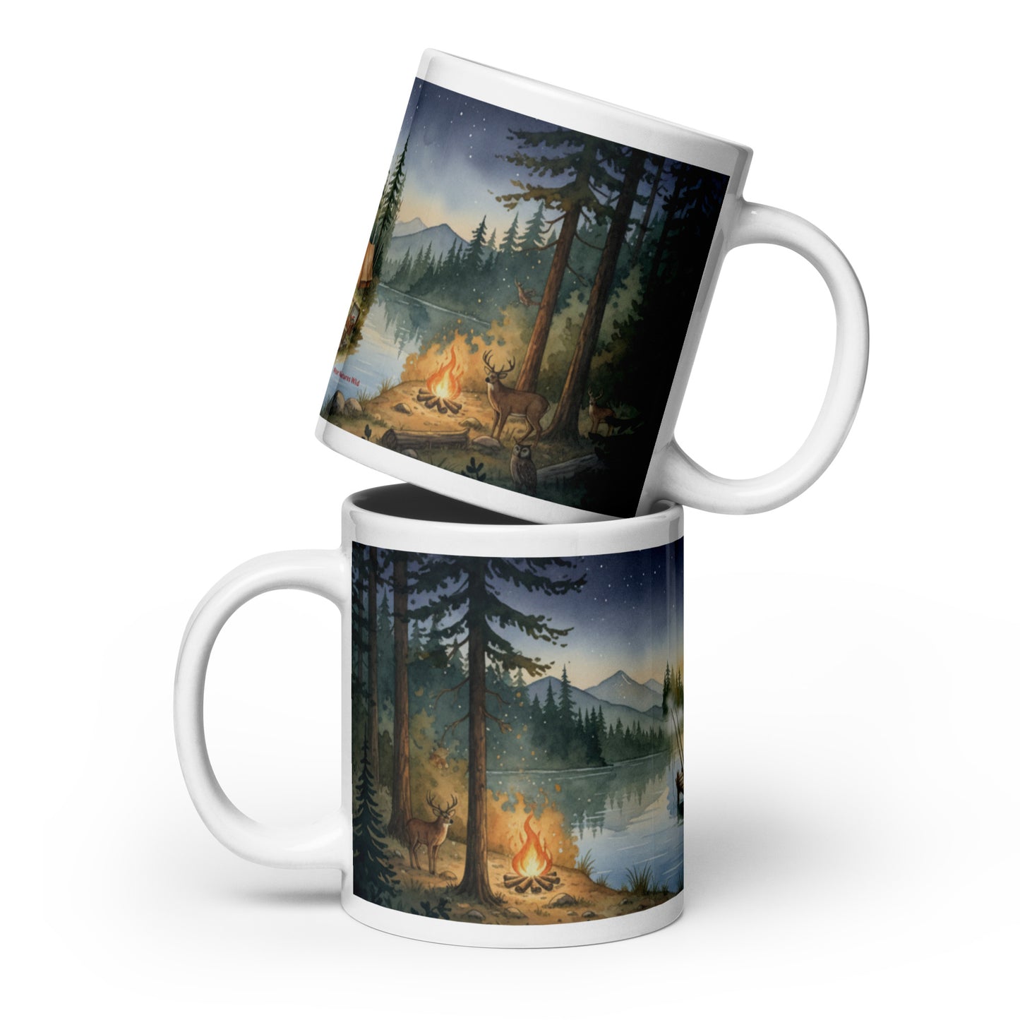 Wildlife Camping Mug /Watercolor art