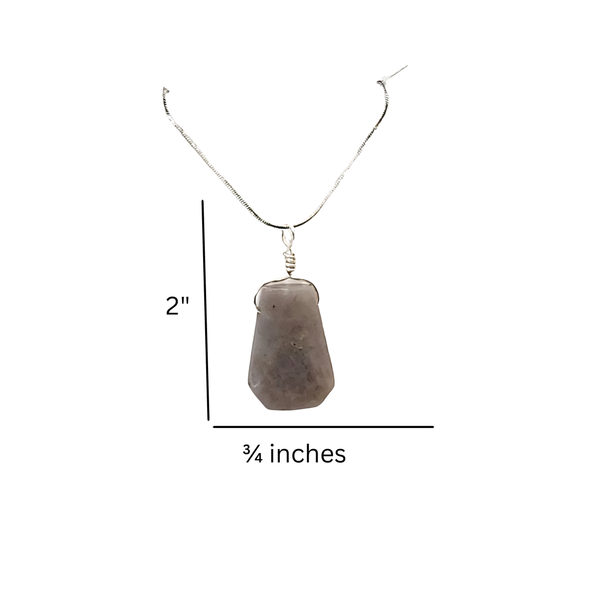 Madagascar Rose Quartz Pendant Necklace | 20-Inch Chain