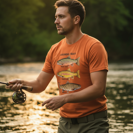 Arkansas Trout T-Shirt Close-Up
