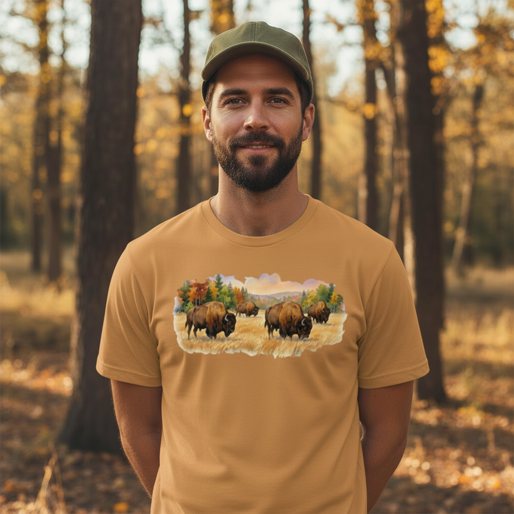 Buffalo T-Shirt Toast - Man with Baseball Cap