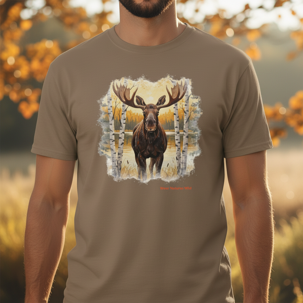 Bull Moose in Autumn T-Shirt Close-Up