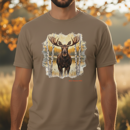 Bull Moose in Autumn T-Shirt Close-Up
