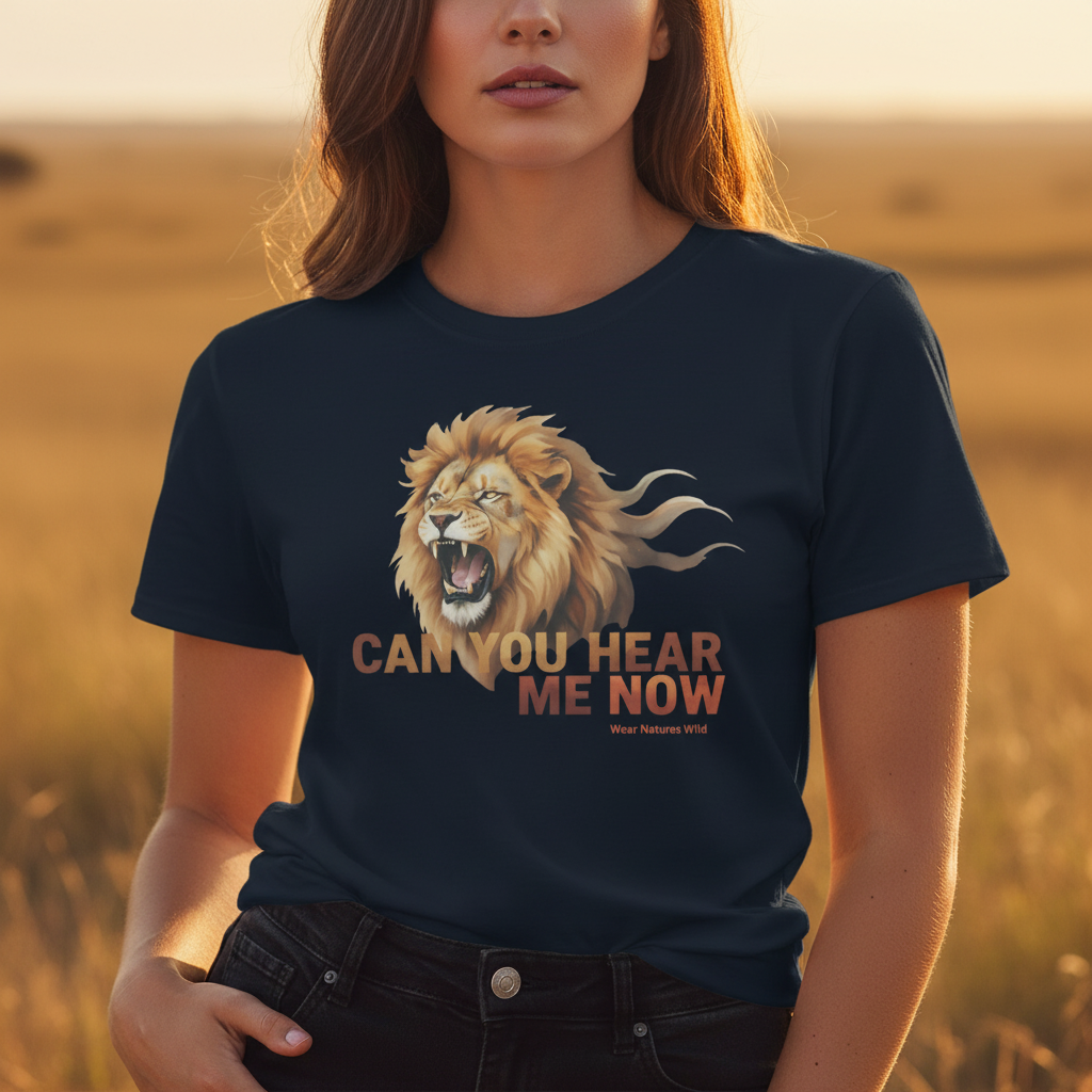 Can You Hear Me Now Lion Navy Women's Alternate Ad