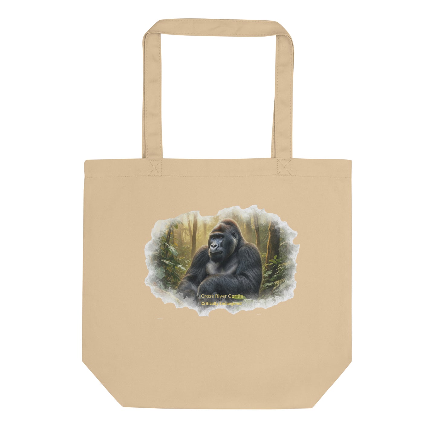 Gorilla Wildlife Tote Bag | Cross River Gorilla Conservation Art | Wear Nature's Wild