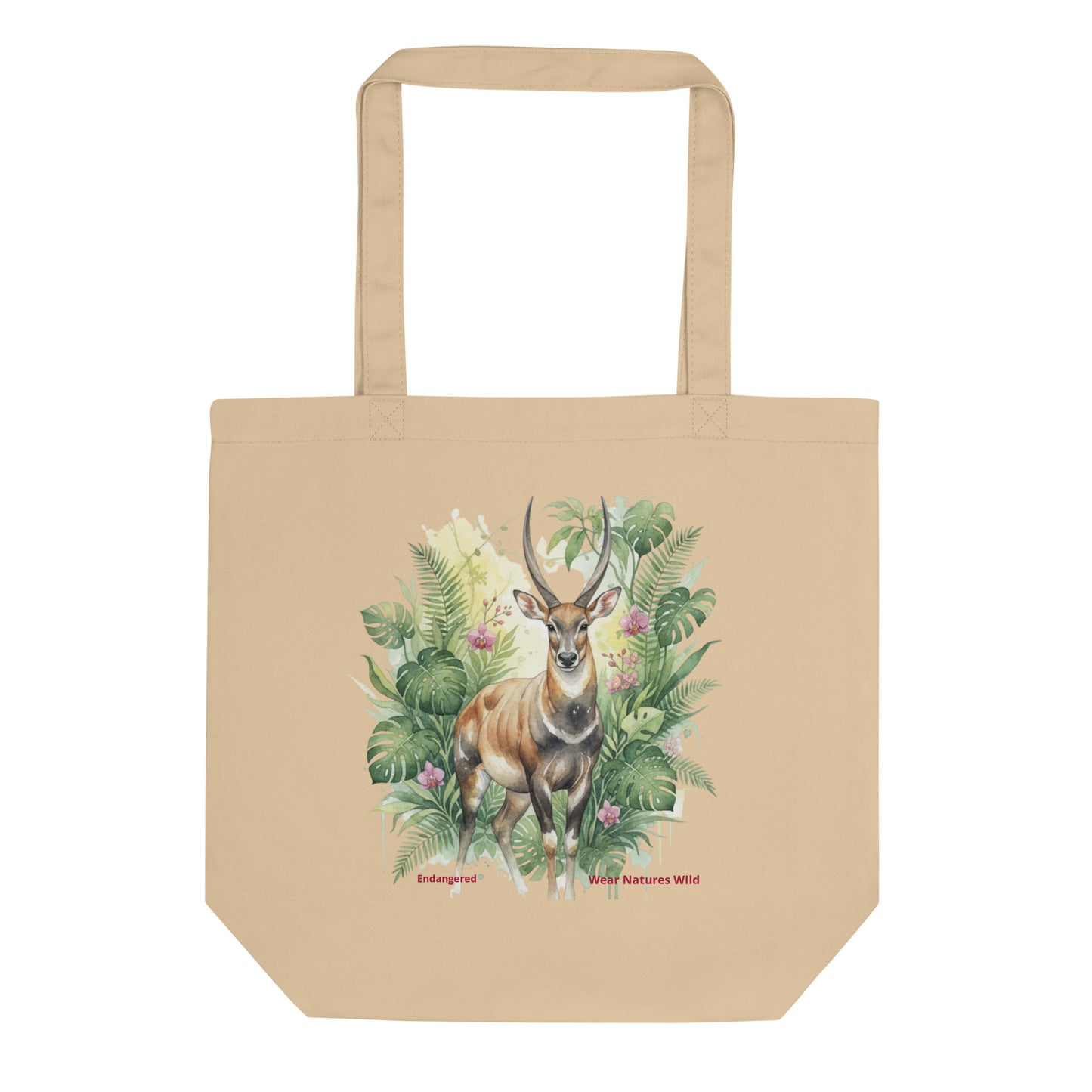Saola Wildlife Tote Bag | Endangered Species Conservation Art Bag | Wear Nature's Wild