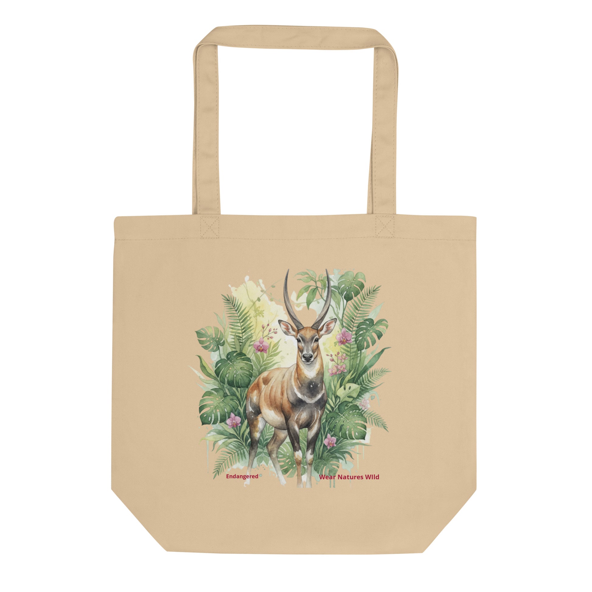 Saola Wildlife Tote Bag | Endangered Species Conservation Art Bag | Wear Nature's Wild