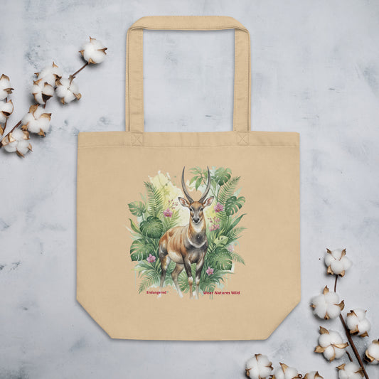 Saola Endangered Species Tote Bag | Rare Wildlife Conservation Art | Wear Nature's Wild