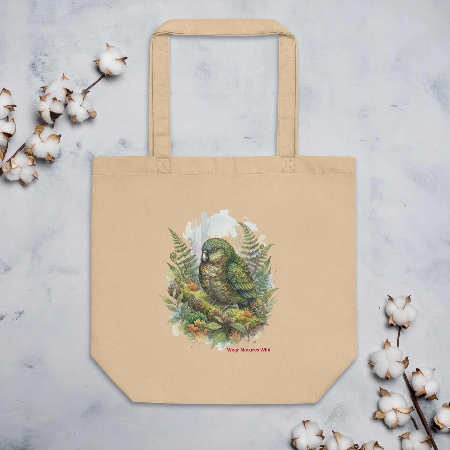 Kakapo Endangered Species Tote Bag | Rare Parrot Wildlife Conservation Art | Wear Nature's Wild