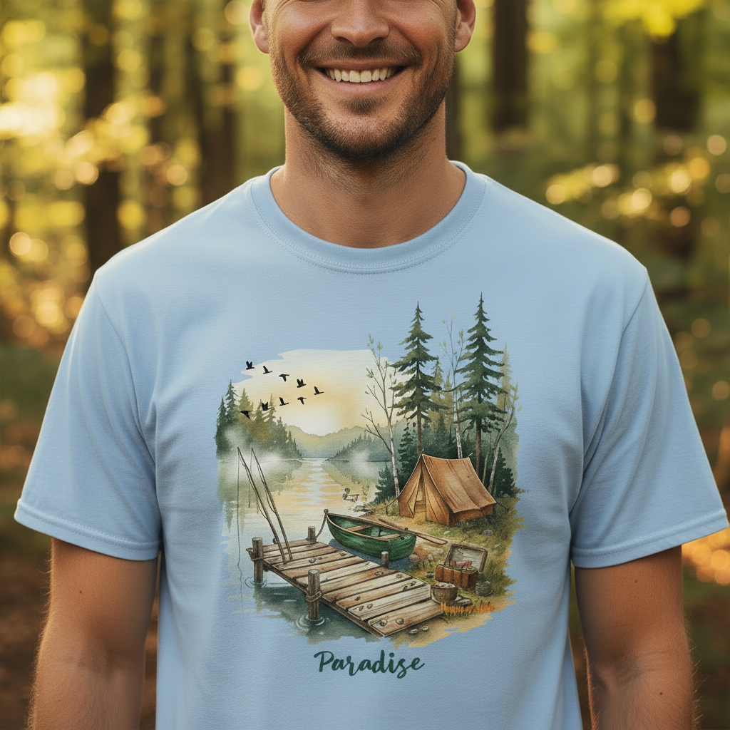 Extreme Close-Up - Paradise Camping Tee