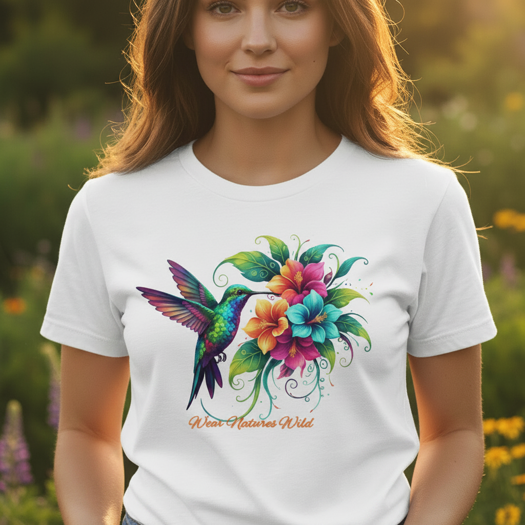 Hummingbird T-Shirt - Close-Up Women's Lifestyle