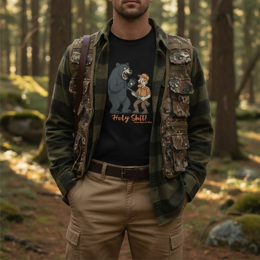 Hunter with prominent Bear Encounter design