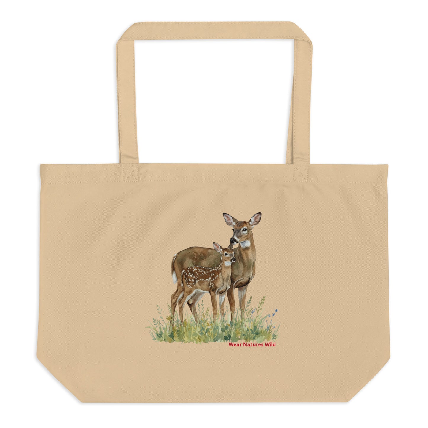 Deer Wildlife Tote Bag | White-Tailed Deer Watercolor Nature Art | Wear Nature's Wild