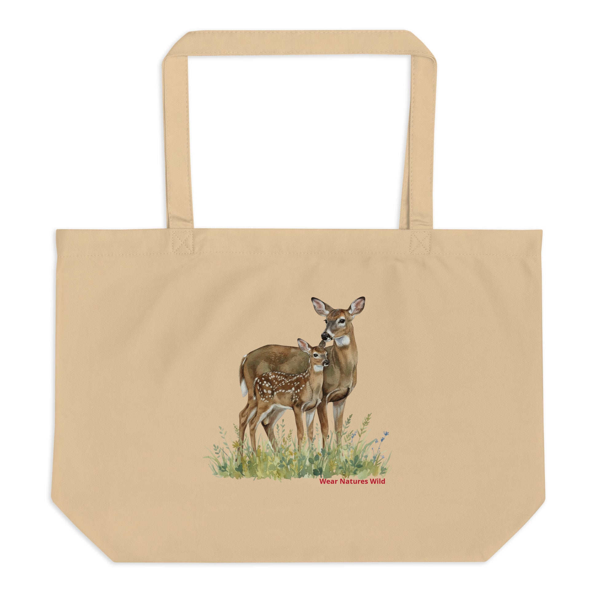 Deer Wildlife Tote Bag | White-Tailed Deer Watercolor Nature Art | Wear Nature's Wild