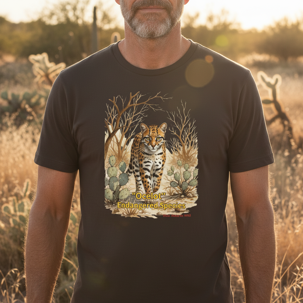 Ocelot Brown T-Shirt Lifestyle Shot