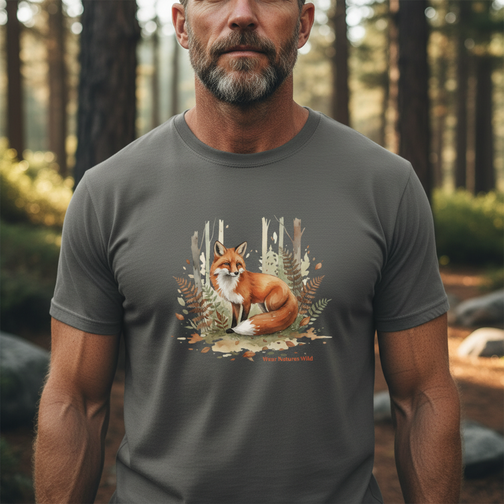 Outdoorsman wearing Red Fox design