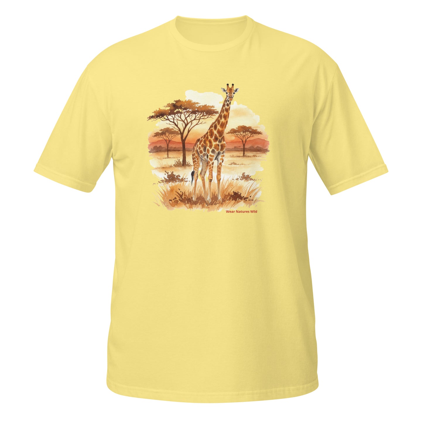 Giraffe Wildlife Art Tee | Serengeti African Nature-Inspired T-Shirt | Wear Nature's Wild