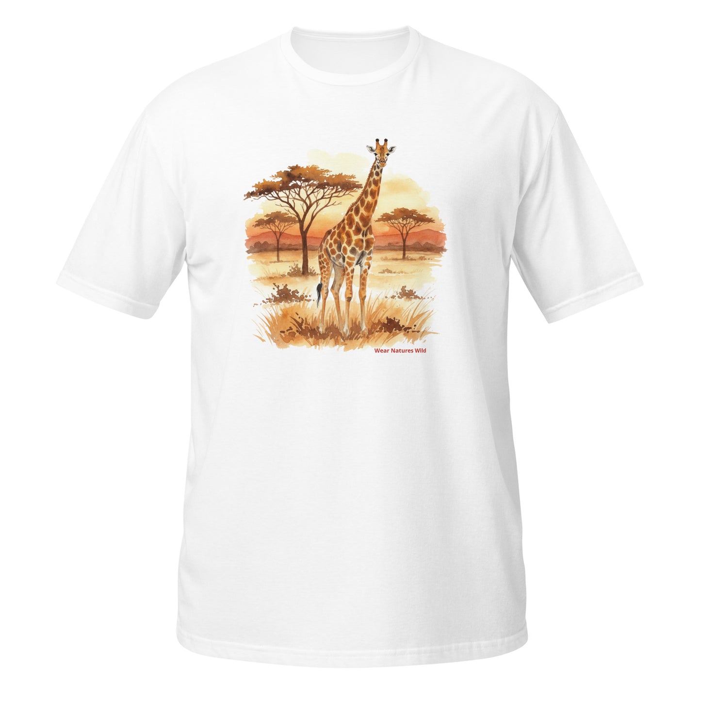 Giraffe on the Serengeti T-Shirt | Premium African Wildlife Art Apparel | Wear Nature's Wild