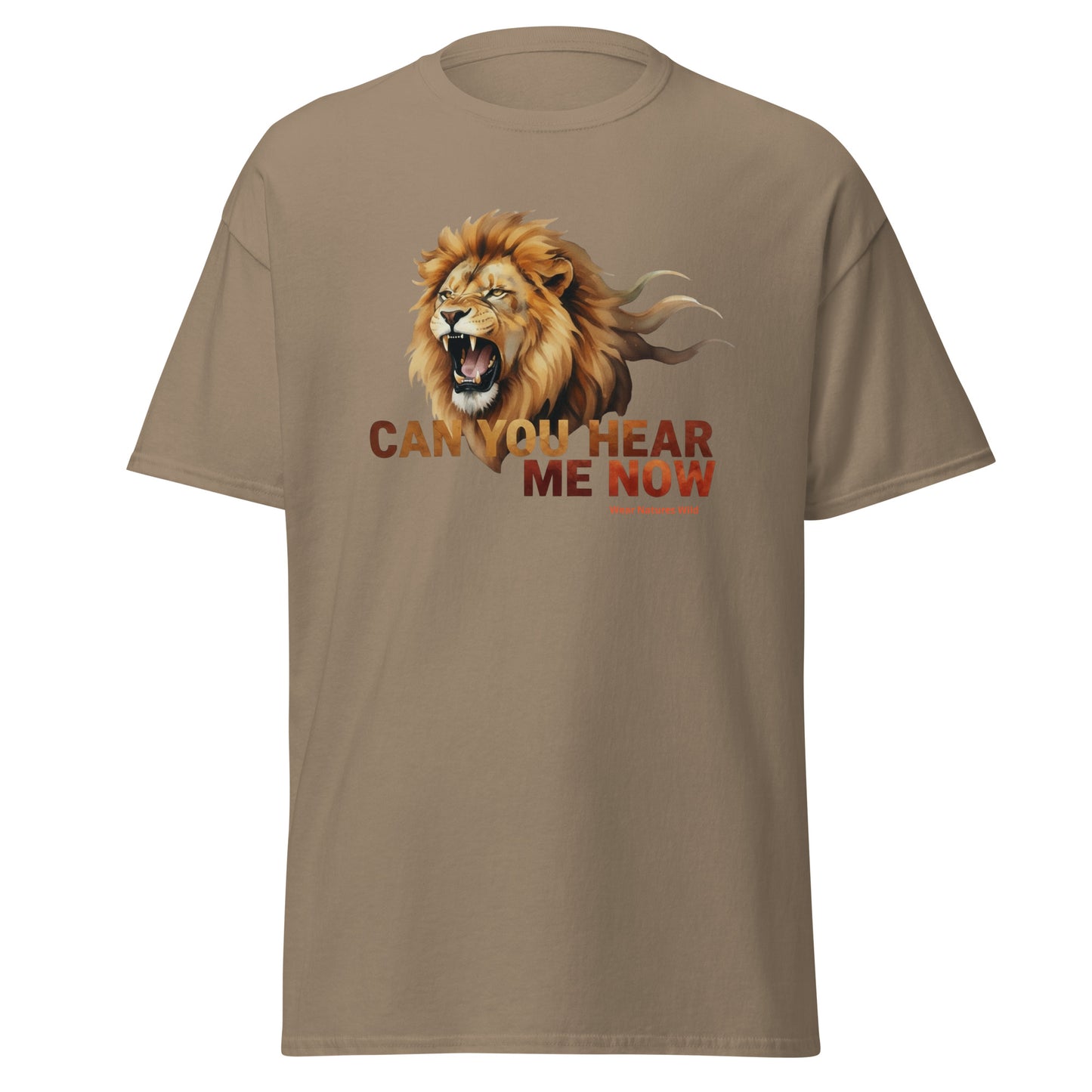 Lion Nature T-Shirt | Roaring Wildlife Art Premium Tee | Wear Nature's Wild