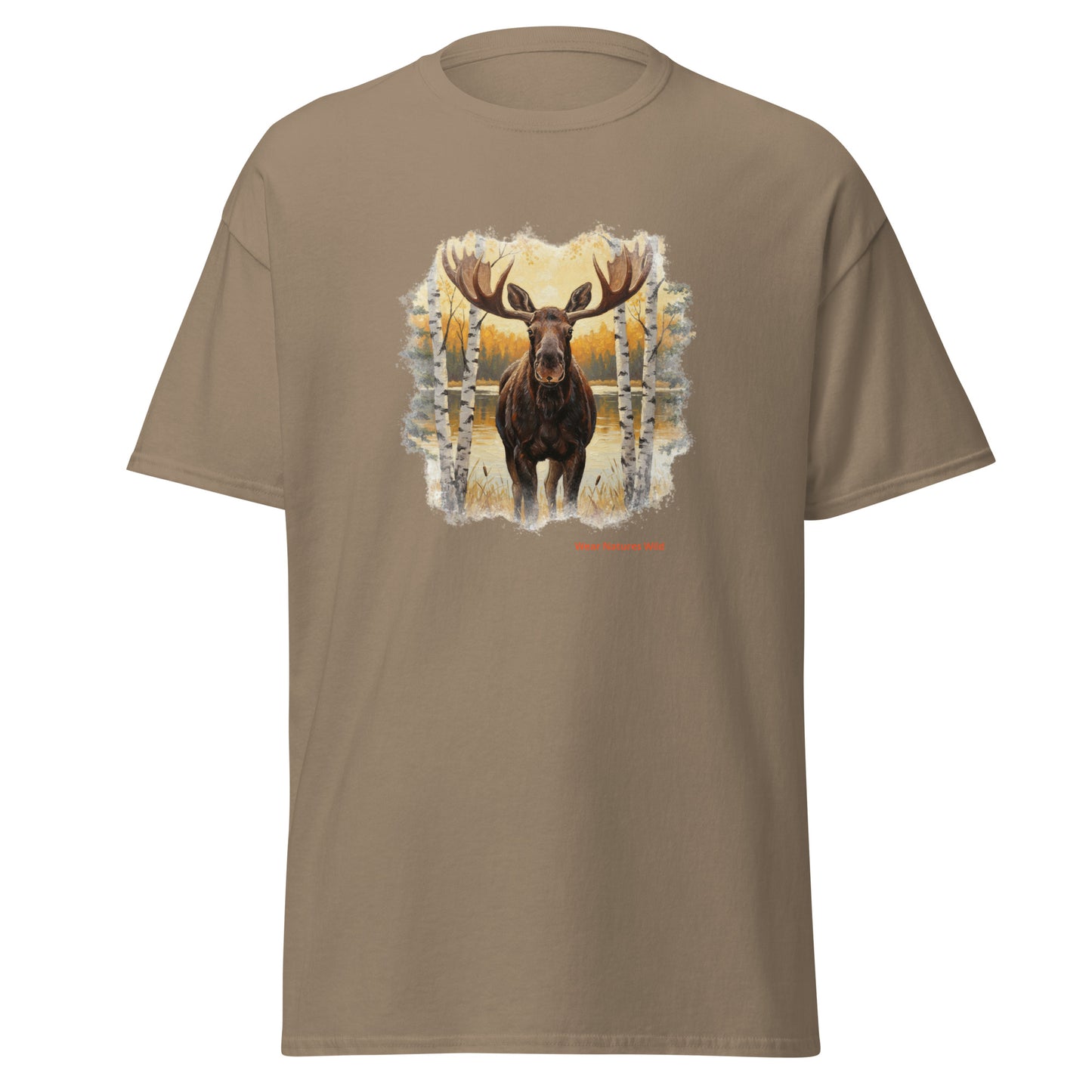Bull Moose in Autumn T-Shirt | Fall Wildlife Art Nature Tee | Wear Nature's Wild