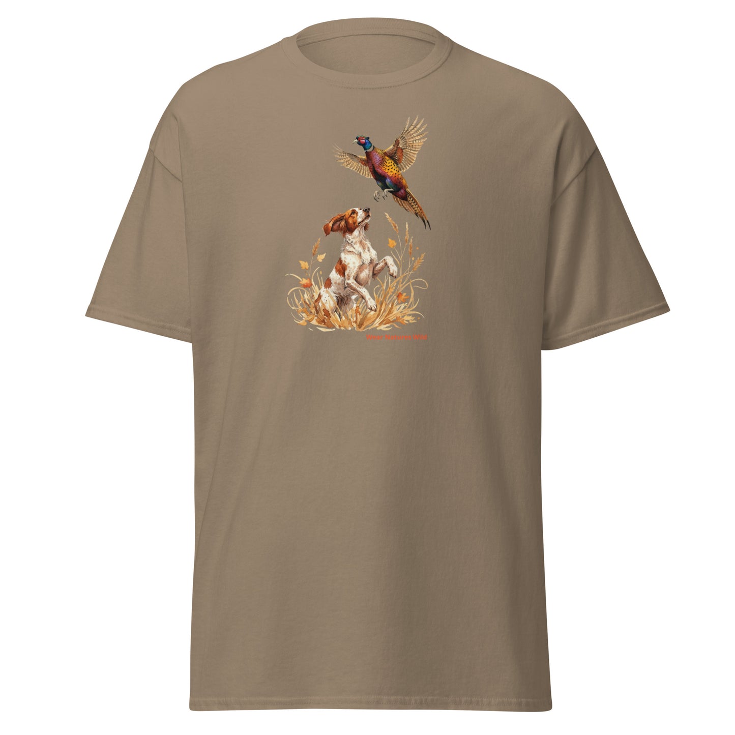 Hunting Dog and Pheasant T-Shirt | Upland Game Bird Wildlife Art | Wear Nature's Wild