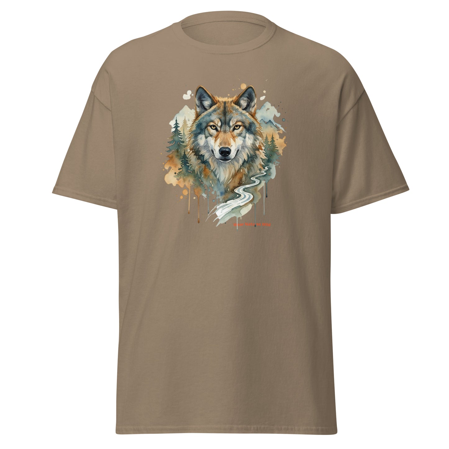 Wolf in The Wild Watercolor Wildlife Art T-Shirt | Wear Nature's Wild