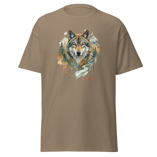 Wolf in The Wild Watercolor Wildlife Art T-Shirt | Wear Nature's Wild