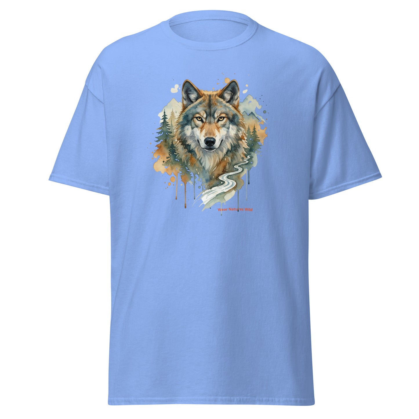 Wolf in The Wild Watercolor Wildlife Art T-Shirt | Wear Nature's Wild