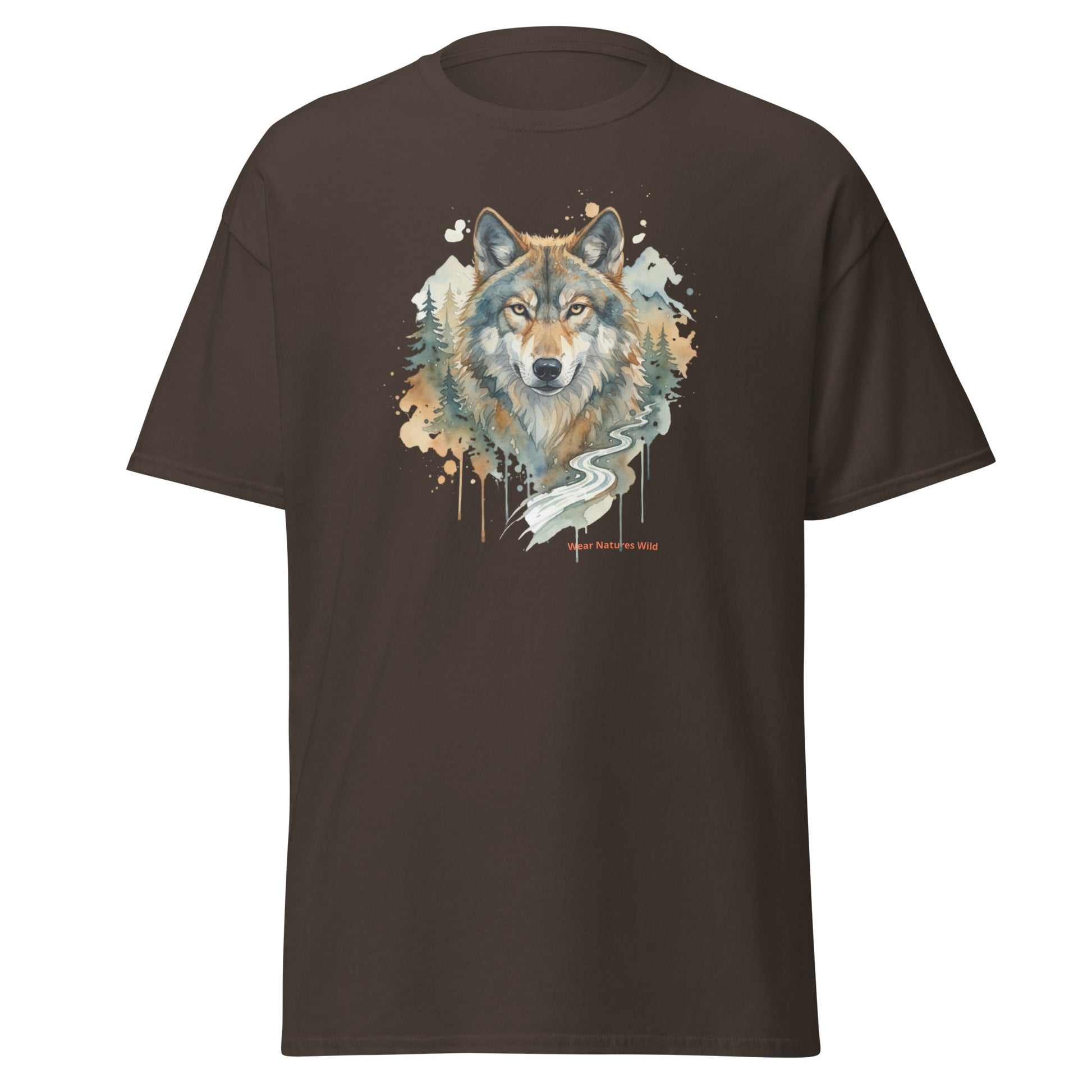 Wolf in The Wild Watercolor Wildlife Art T-Shirt | Wear Nature's Wild