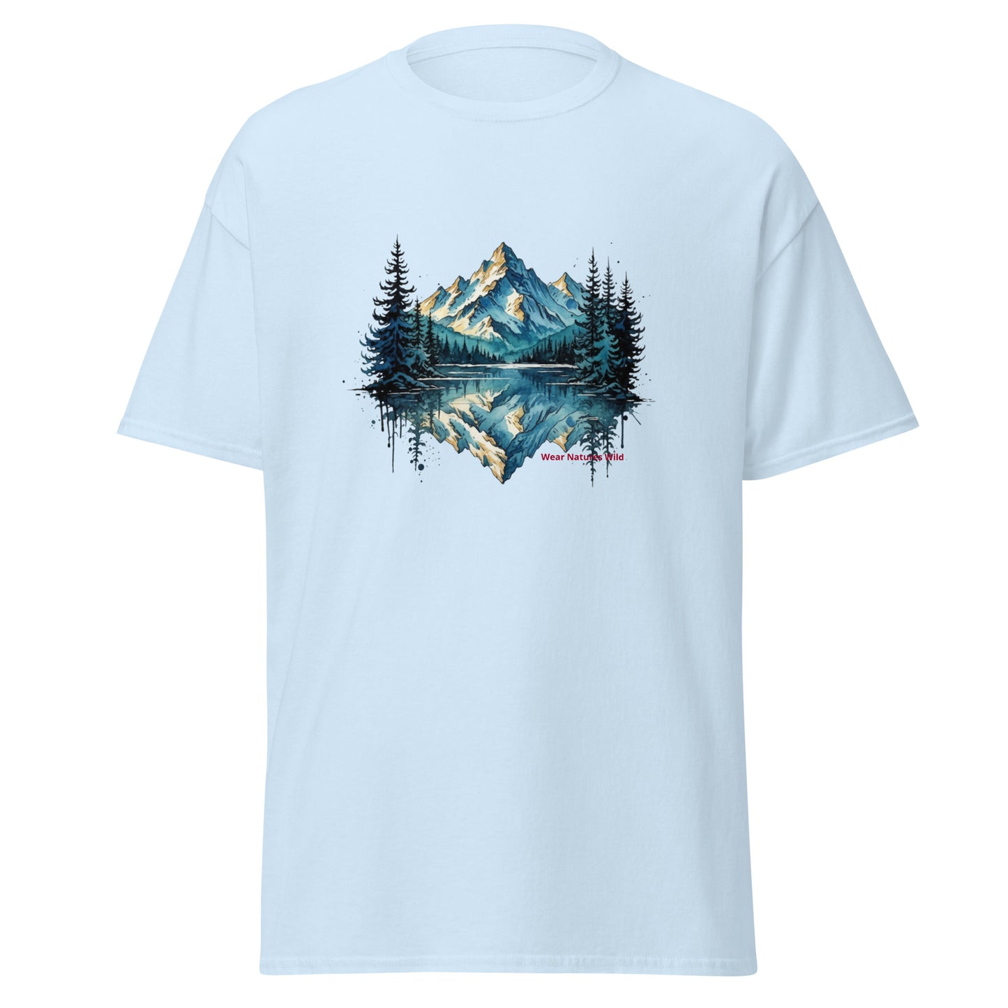 Mountain Art Tee | Mountain Reflection Wilderness Nature-Inspired T-Shirt | Wear Nature's Wild
