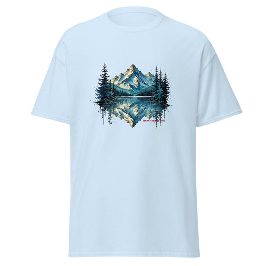 Mountain Art Tee | Mountain Reflection Wilderness Nature-Inspired T-Shirt | Wear Nature's Wild