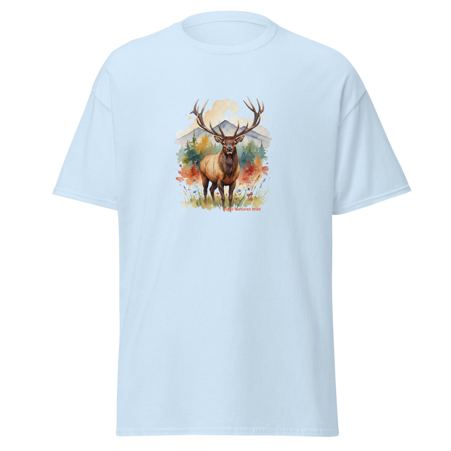 Watercolor Elk T-Shirt | Artistic Wildlife Wilderness Nature Tee | Wear Nature's Wild