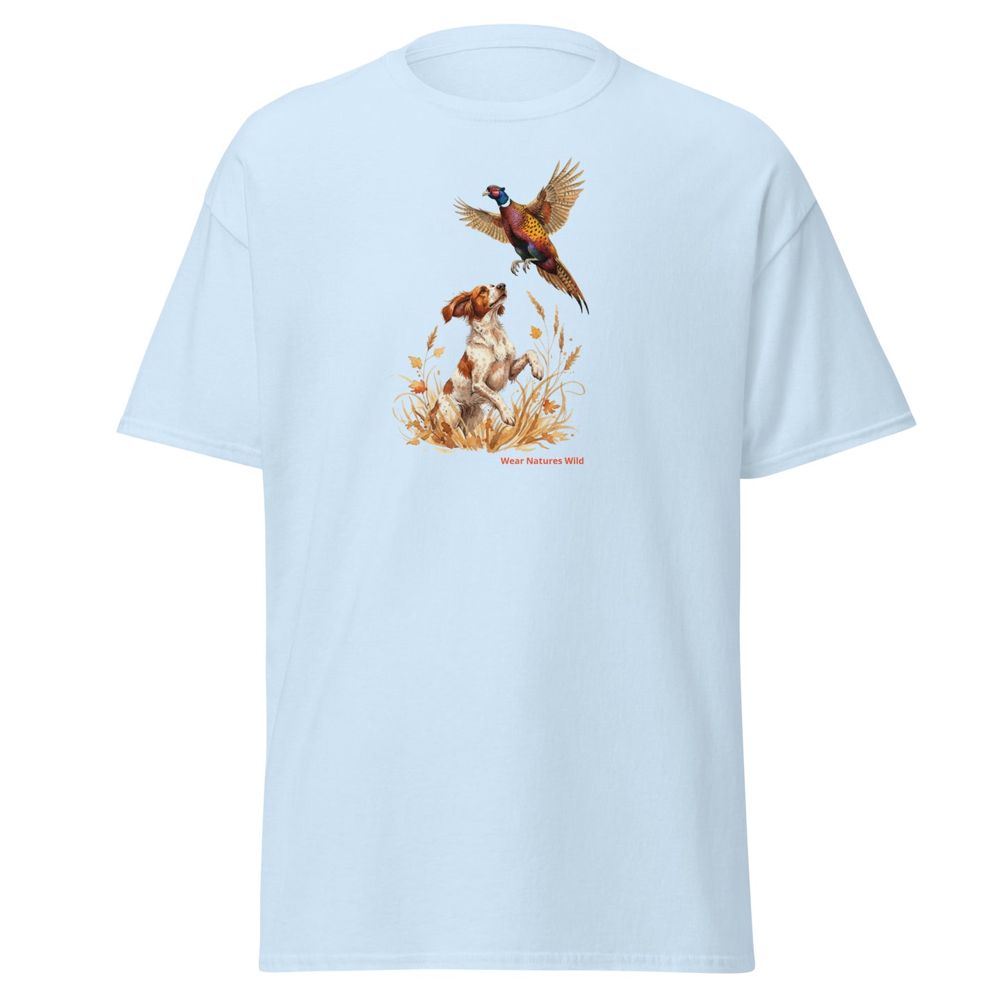 Hunting Dog and Pheasant T-Shirt | Upland Game Bird Wildlife Art | Wear Nature's Wild