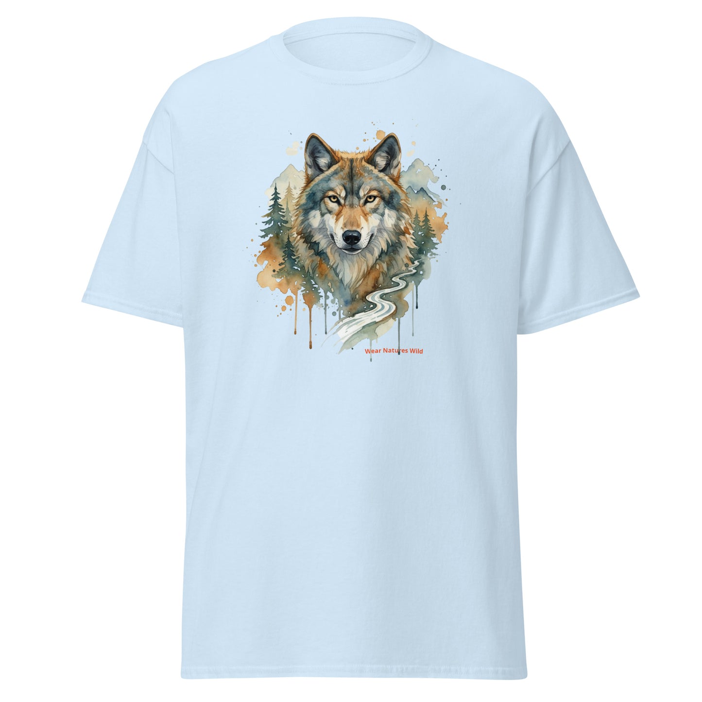 Wolf in The Wild Watercolor Wildlife Art T-Shirt | Wear Nature's Wild