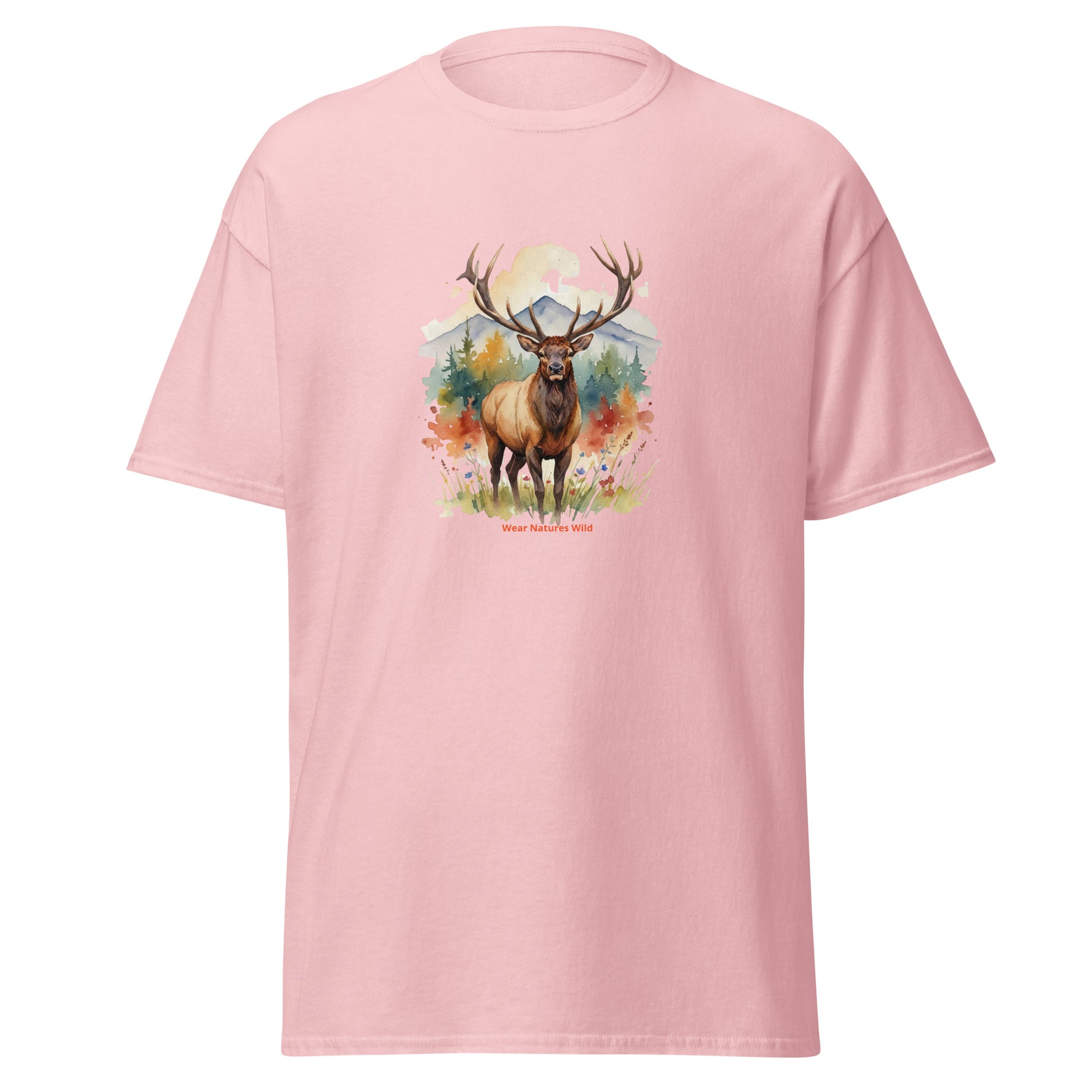 Elk Watercolor Art T-Shirt | Wilderness Wildlife Nature Apparel | Wear Nature's Wild