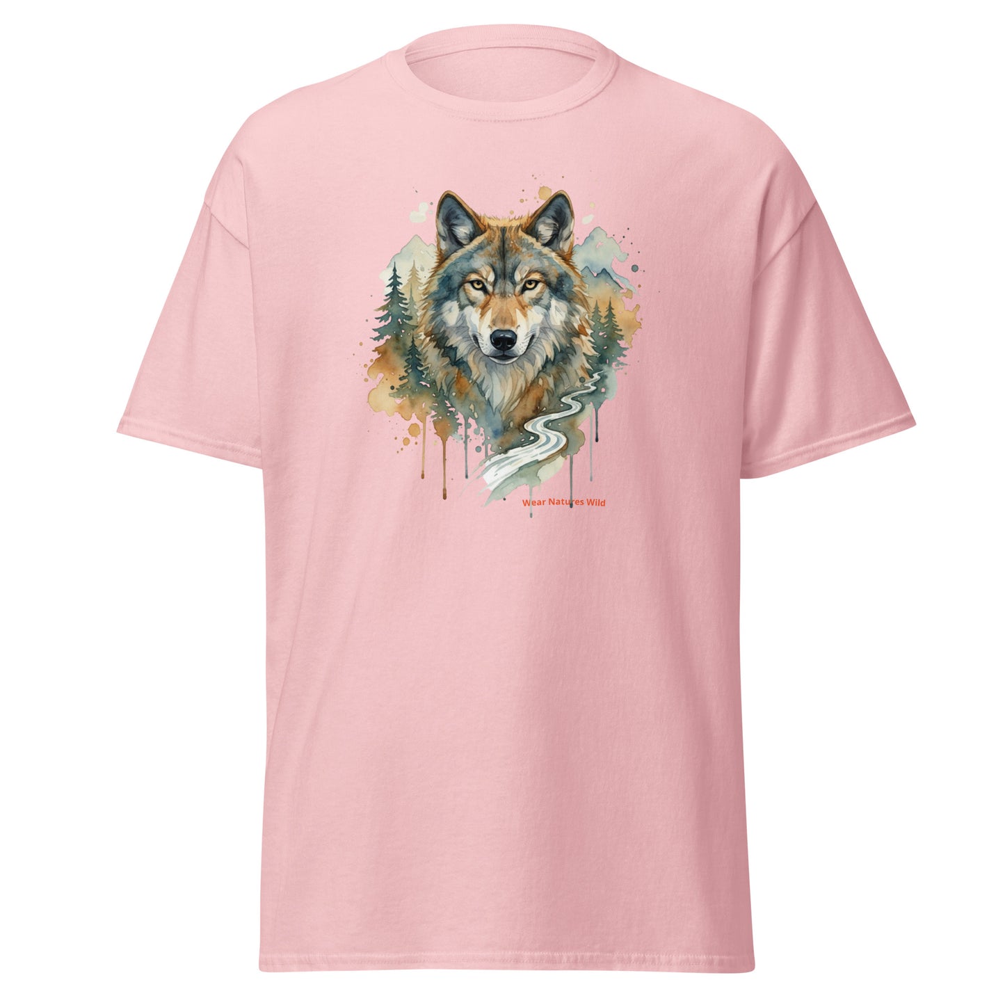 Wolf in The Wild Watercolor Wildlife Art T-Shirt | Wear Nature's Wild