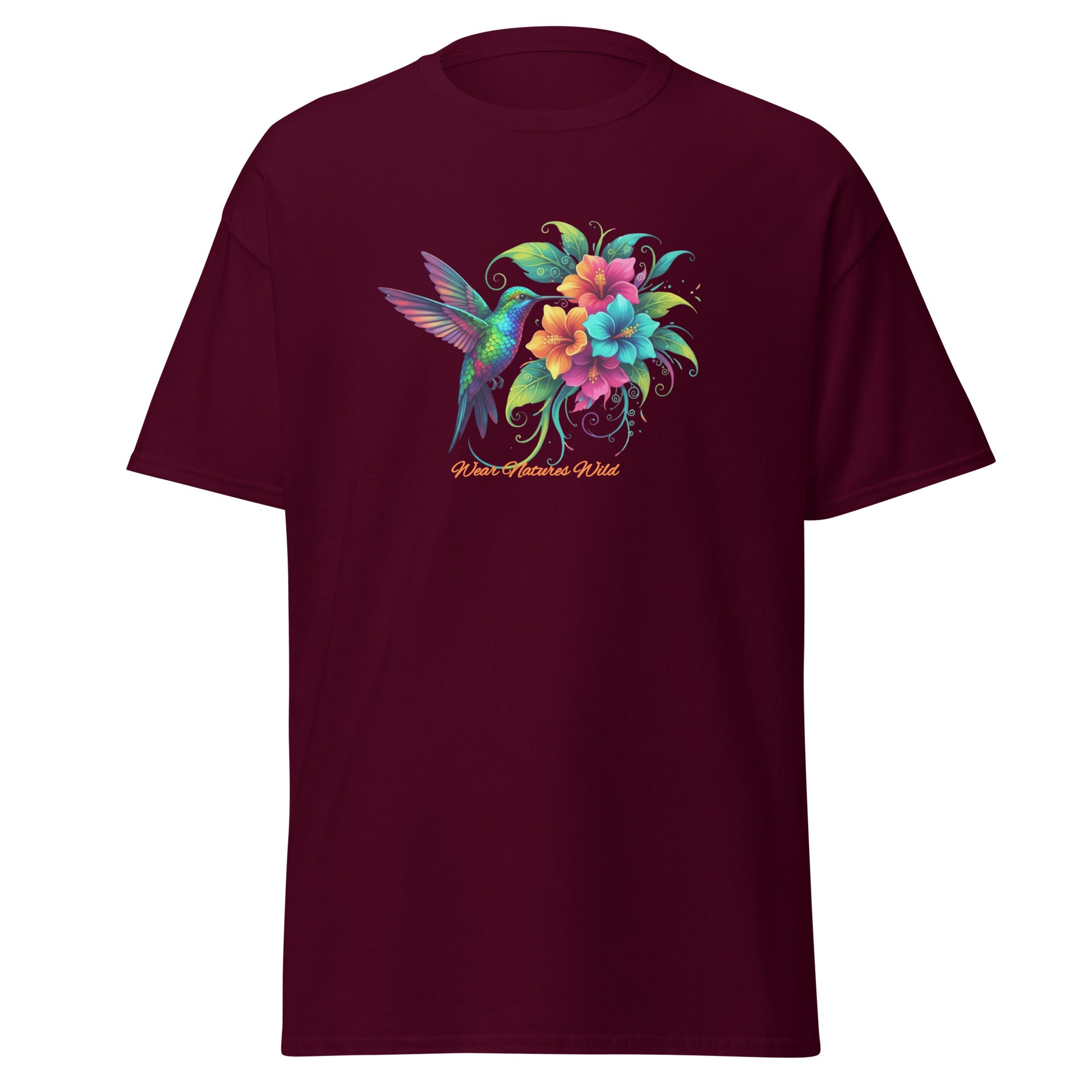 Nature Lover Hummingbird Tee | Wildlife Watercolor Art Apparel | Wear Nature's Wild