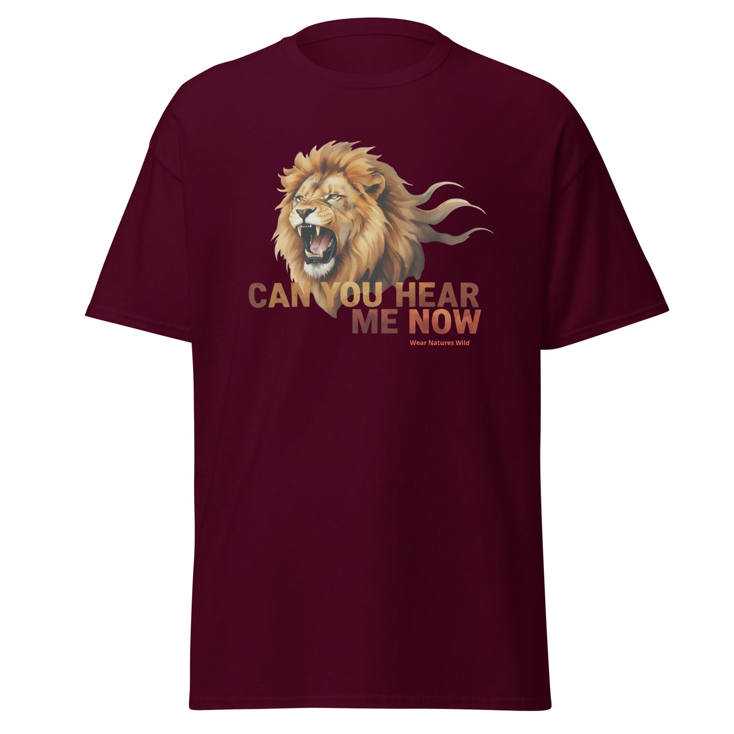 Lion Wildlife Art T-Shirt | Roaring Nature-Inspired Design Tee | Wear Nature's Wild