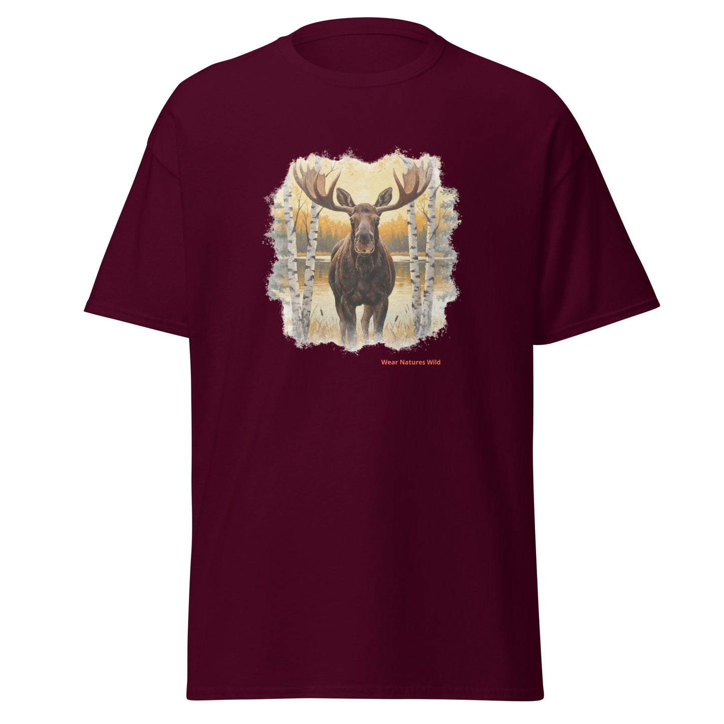 Moose Wildlife Tee | Bull Moose in Autumn Nature Art T-Shirt | Wear Nature's Wild