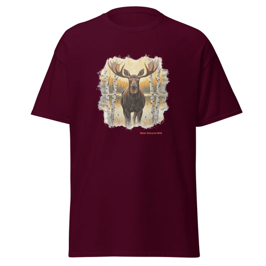 Moose Wildlife Tee | Bull Moose in Autumn Nature Art T-Shirt | Wear Nature's Wild