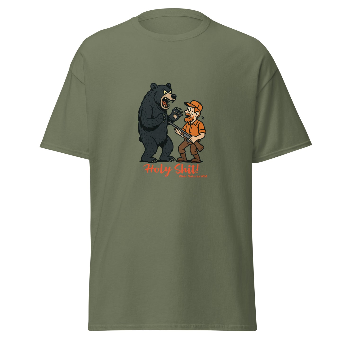 Funny Bear Encounter Tee | Humorous Wildlife Art Shirt | Wear Nature's Wild