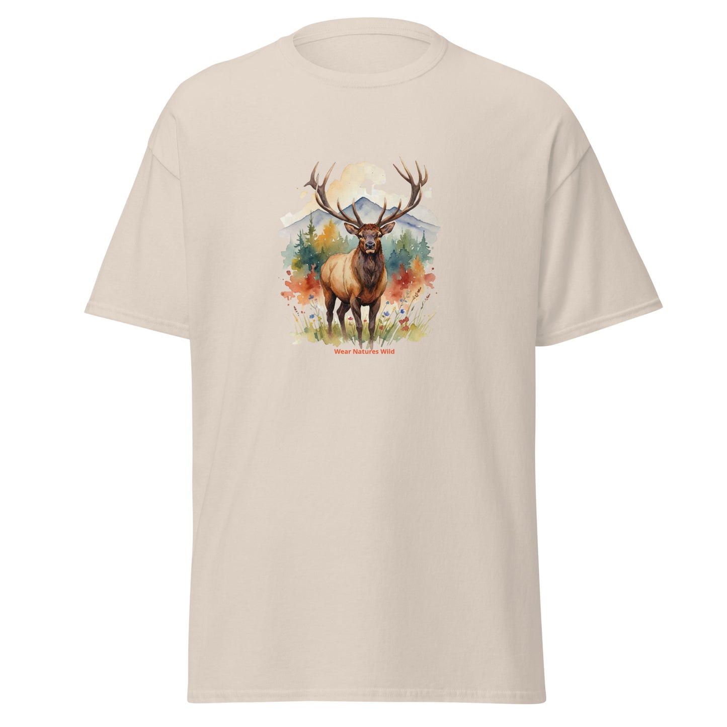 Wildlife Elk Art Tee | Watercolor Nature-Inspired T-Shirt | Wear Nature's Wild