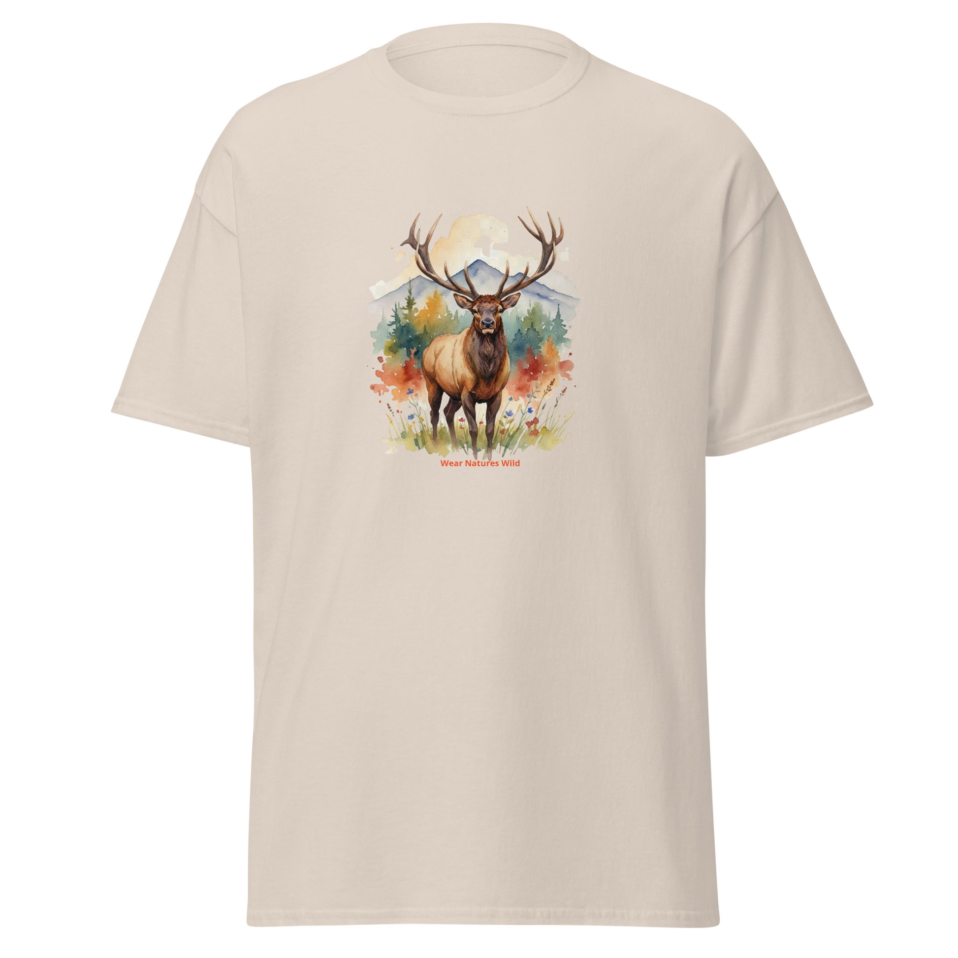 Wildlife Elk Art Tee | Watercolor Nature-Inspired T-Shirt | Wear Nature's Wild