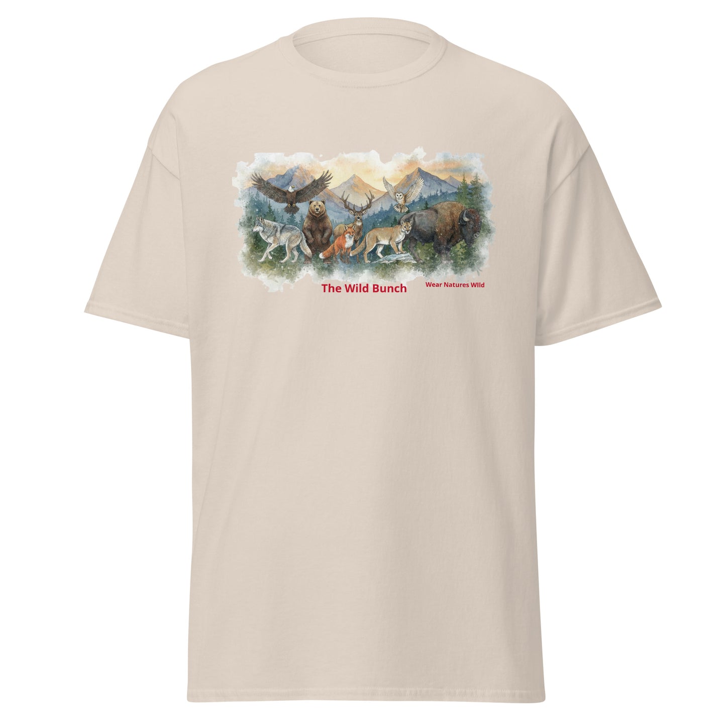 Wild Bunch Wildlife T-Shirt | Nature Art Unisex Watercolor Apparel | Wear Nature's Wild