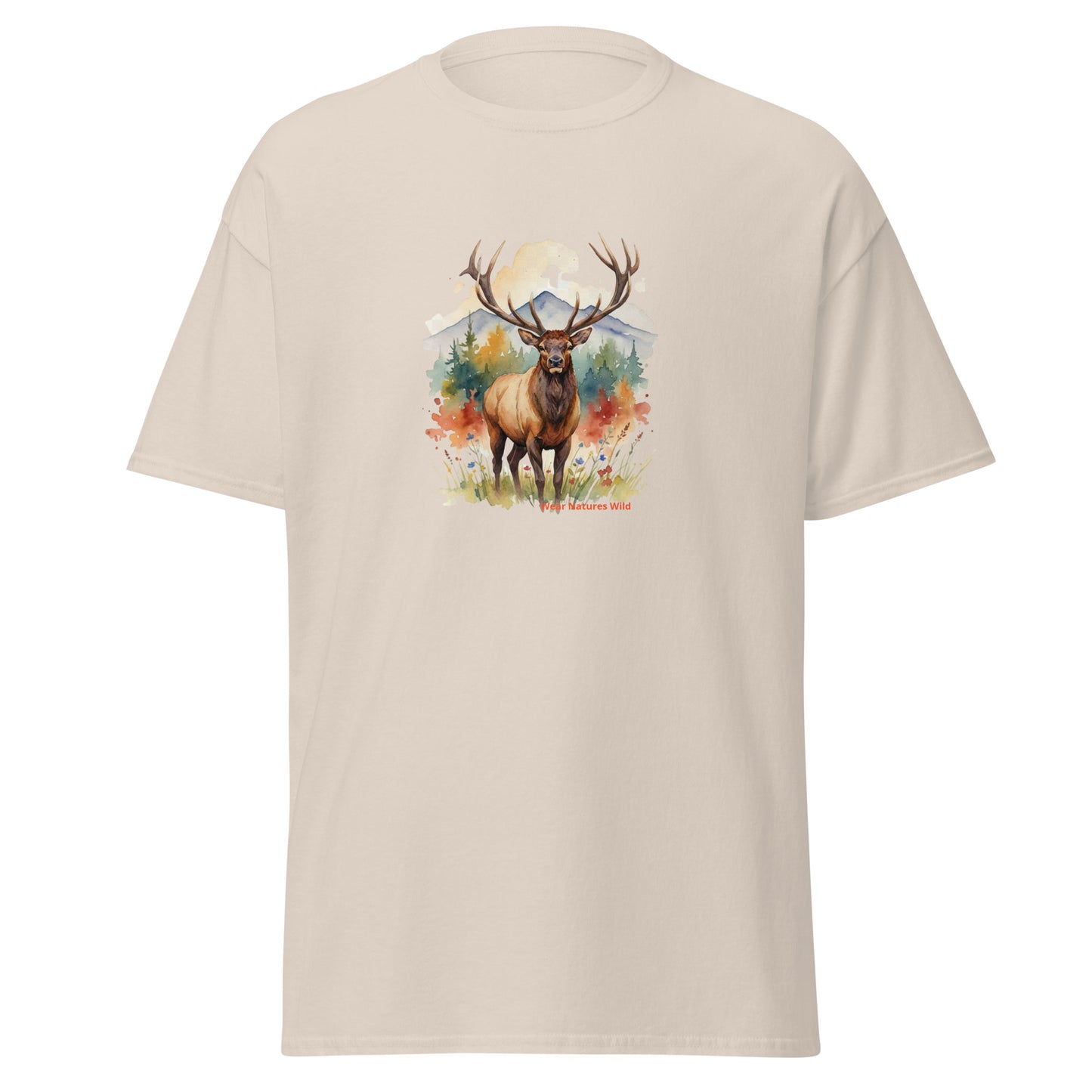 Watercolor Elk T-Shirt | Artistic Wildlife Wilderness Nature Tee | Wear Nature's Wild