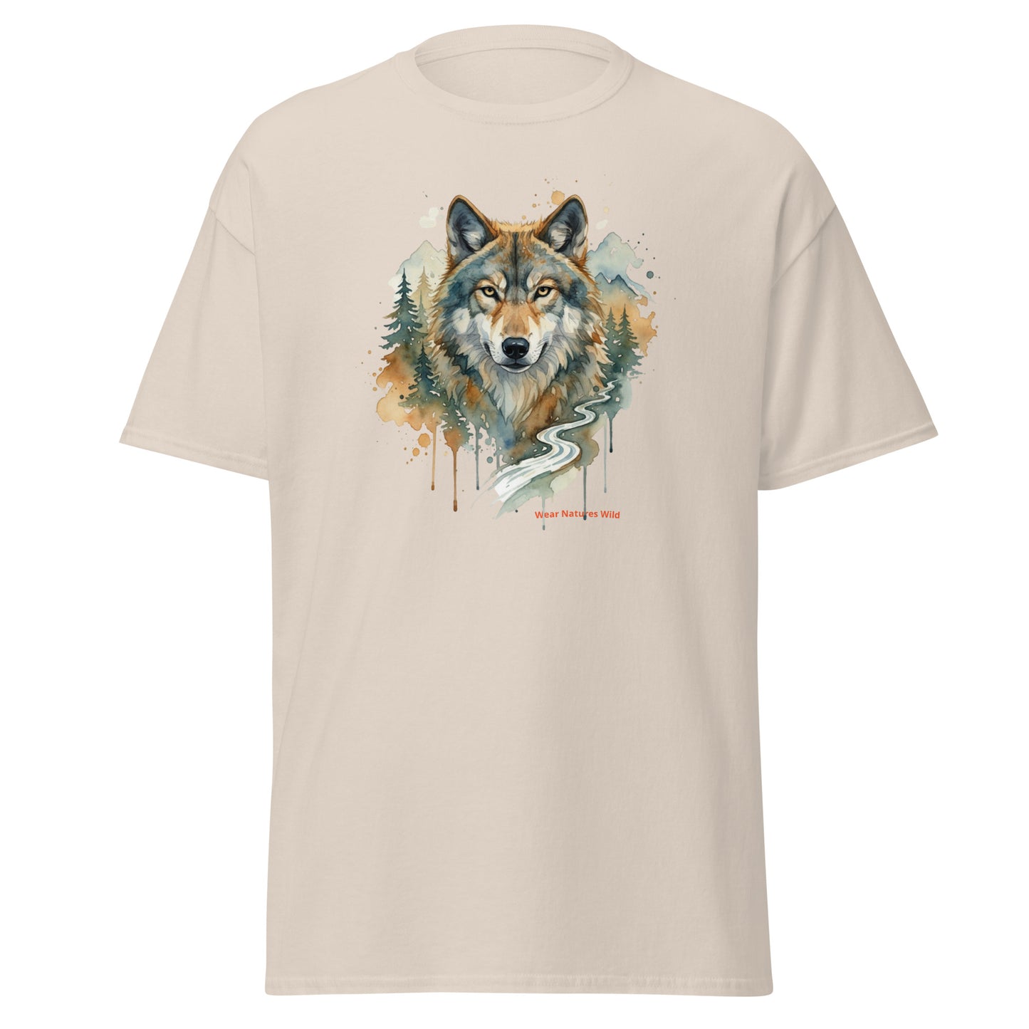Wolf in The Wild Watercolor Wildlife Art T-Shirt | Wear Nature's Wild